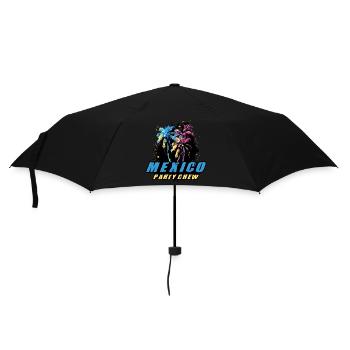 Mexiko Party Crew Urlaub Spruch - Regenschirm (klein) - Schwarz - Vorne