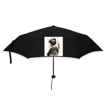 Graceful Japanese Geisha - Umbrella (small) - black - Front