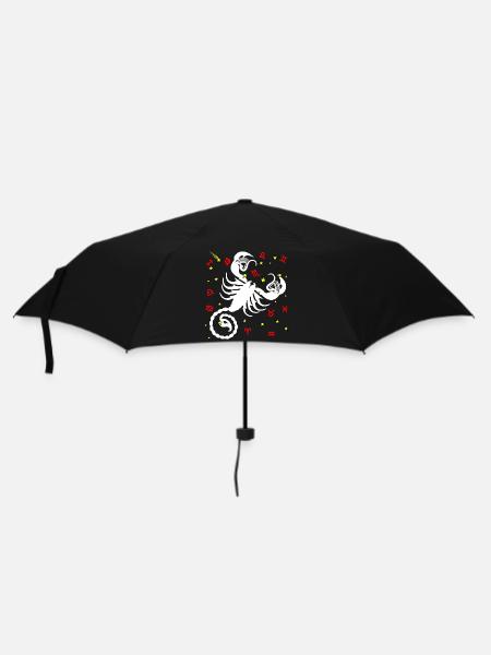 Skorpion-Farbe - Regenschirm (klein) - Schwarz