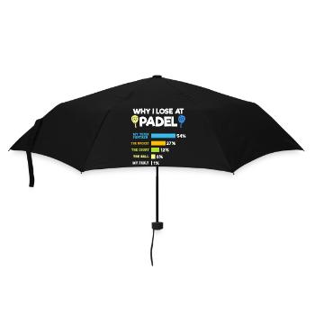 Padel Paddle Raquette Sport I Cadeau - Parapluie standard - noir - Devant