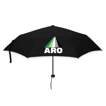 Aromantik, aromatisch, aro - Regenschirm (klein) - Schwarz - Vorne