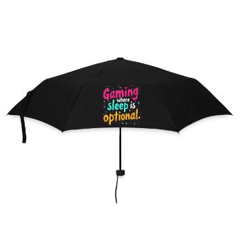 GAMING: WHERE SLEEP IS OPTIONAL - Umbrella (small) - black - Front