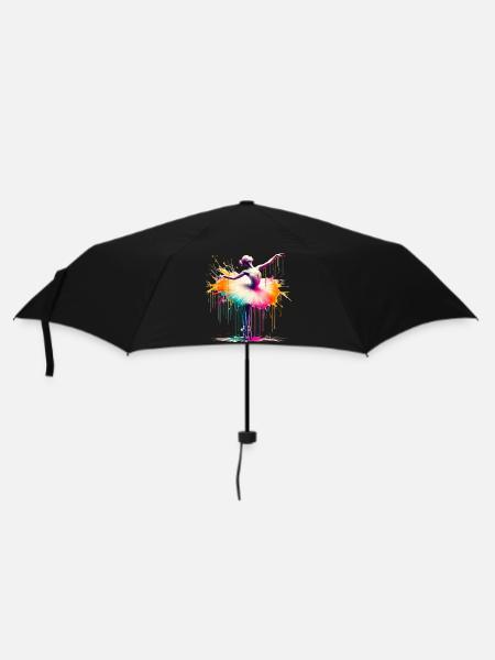 Balletttänzerin mit Tutu - Regenschirm (klein) - Schwarz