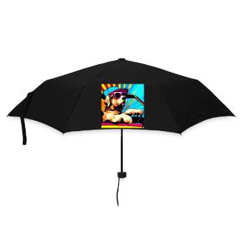 Chien - Parapluie standard - noir - Devant