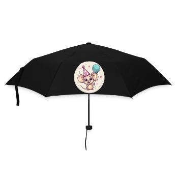 Bande dessinée d’anniversaire de souris - Parapluie standard - noir - Devant
