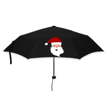 SANTA CLAUS. CHRISTMAS. MERRY CHRISTMAS. MERRY CHRISTMAS - Umbrella (small) - black - Front