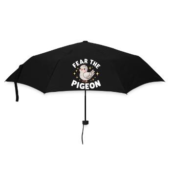 Taube Tauben Tier Vogel - Regenschirm (klein) - Schwarz - Vorne