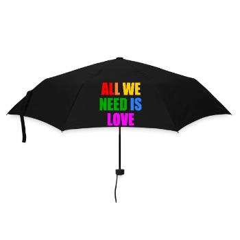all we need is love - Parapluie standard - noir - Devant