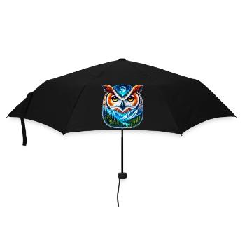 Hibou - Parapluie standard - noir - Devant