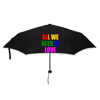 all we need is love - Parapluie standard - noir - Devant