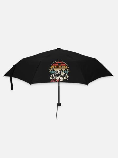 Januar 2016 Jubiläumsgeschenk - Januar 2016 - Regenschirm (klein) - Schwarz
