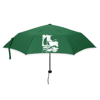 Sailing Drawing - Umbrella (small) - bottlegreen - Front