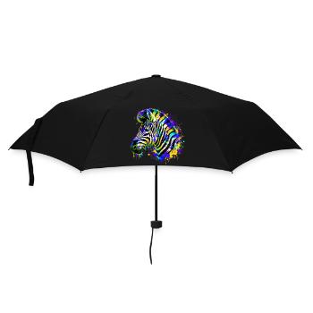 Zebra - Regenschirm (klein) - Schwarz - Vorne