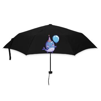 Whale Birthday Baby - Umbrella (small) - black - Front