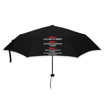 Les regles du chef - Parapluie standard - noir - Devant