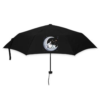 Cute Moon Bunny – Dreamlike Astronaut Journey - Umbrella (small) - black - Front