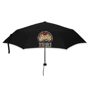 Juli 1981 Geschenk zum 44. Jahrestag Juli 1981 - Regenschirm (klein) - Schwarz - Vorne