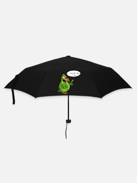 Intelligenter Vogel - Regenschirm (klein) - Schwarz