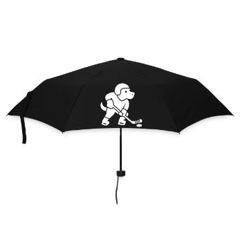 Cool Labrador Hockey Player Minimalist - Umbrella (small) - black - Front