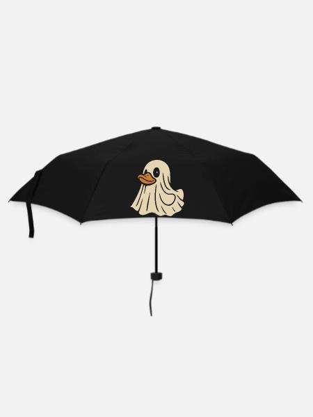Motif canard en caoutchouc fantôme - Parapluie standard - noir
