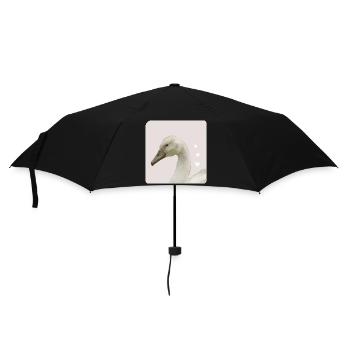 Jeune cygne Cygne blanc Cygne tuberculé - Parapluie standard - noir - Devant