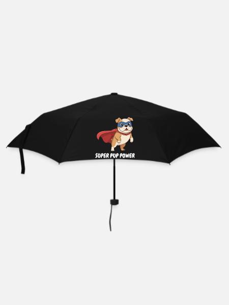 Superhelden Hund Cape - Regenschirm (klein) - Schwarz