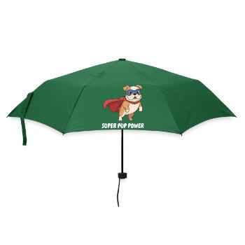 Superhelden Hund Cape - Regenschirm (klein) - Flaschengrün - Vorne