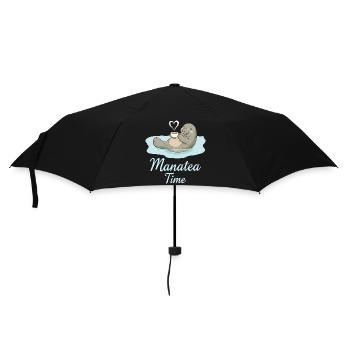 Seekuh Meerestier Ozean liebt Tee - Regenschirm (klein) - Schwarz - Vorne