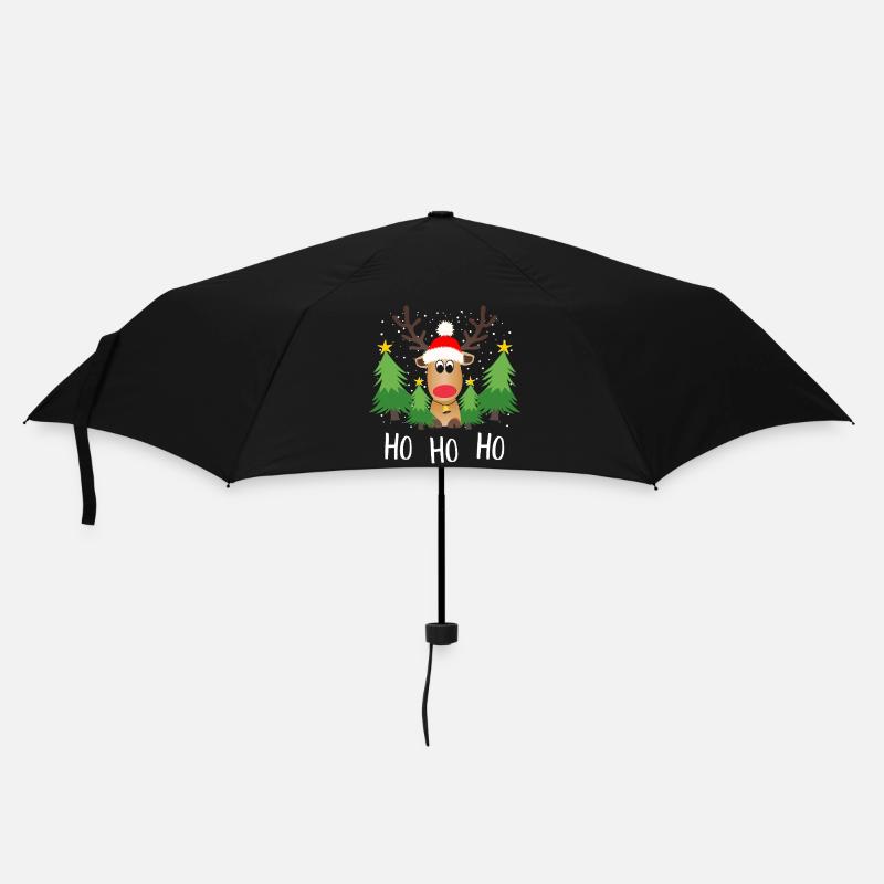 Sapins de Noël Reindeer Ho Ho Ho - Parapluie standard - noir
