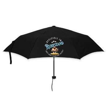 Offiziell im Ruhestand – Lustiges Rentner Motiv - Regenschirm (klein) - Schwarz - Vorne