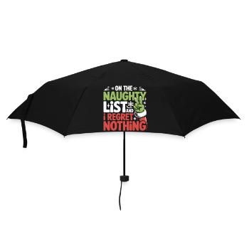 Liste de coquins drôles Regret Rien de Noël - Parapluie standard - noir - Devant