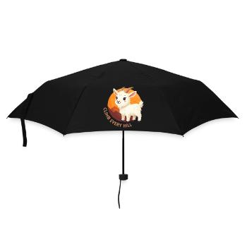 Süße weiße Ziege - Regenschirm (klein) - Schwarz - Vorne