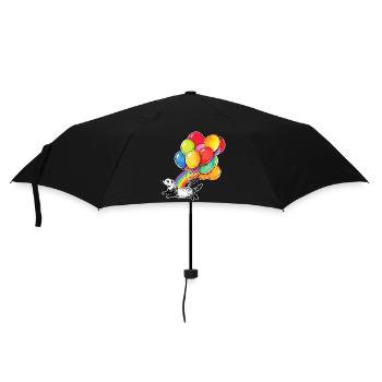 Ferret Balloons and Rainbow - Umbrella (small) - black - Front