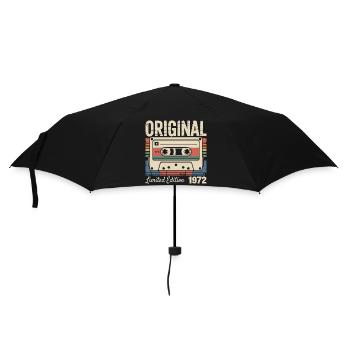 54. Jubiläum – Vintage-Geschenk 1972 - Regenschirm (klein) - Schwarz - Vorne