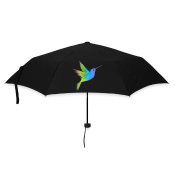 Regenbogenvogel - Regenschirm (klein) - Schwarz - Vorne