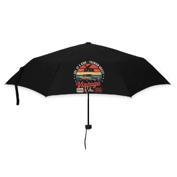 56 Jahre April 1970 Vintage Retro-Geschenkjubiläum - Regenschirm (klein) - Schwarz - Vorne