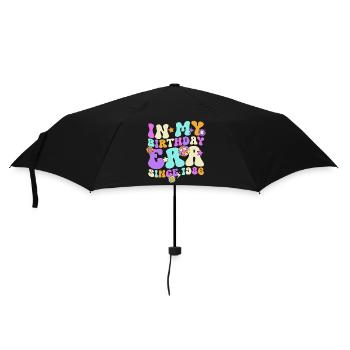 40th Birthday Retro Vintage Gift - Umbrella (small) - black - Front