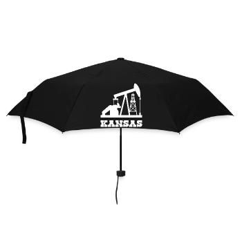Conception de la pompe à pompe des champs pétrolifères du Kansas - Parapluie standard - noir - Devant