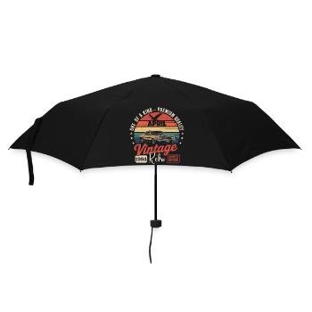 Cadeau d’anniversaire rétro vintage de Avril 1984 - Parapluie standard - noir - Devant