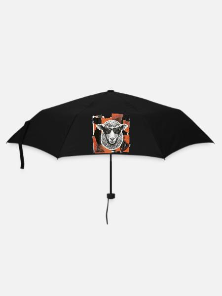 Schaf Schäfchen - Regenschirm (klein) - Schwarz