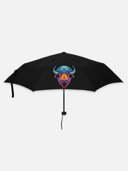 Bison - Regenschirm (klein) - Schwarz