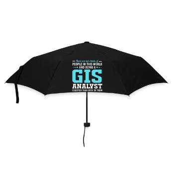 GIS Analyst Cartography Geography Geography - Umbrella (small) - black - Front