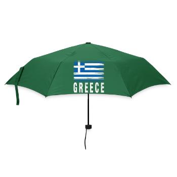 Drapeau au pinceau Grèce - Parapluie standard - vert bouteille - Devant