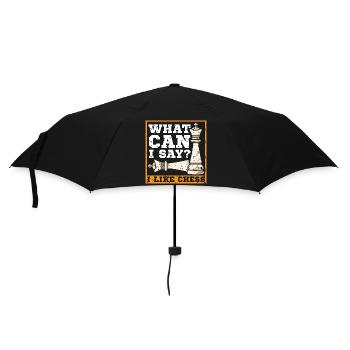 Échiquier des joueurs d’échecs - Parapluie standard - noir - Devant