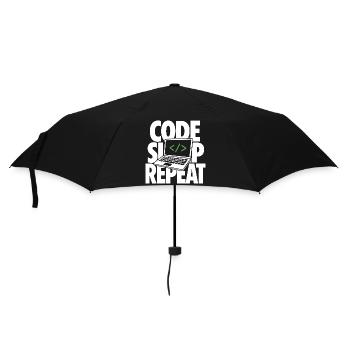 Programmeur de répétition en sommeil de code - Parapluie standard - noir - Devant