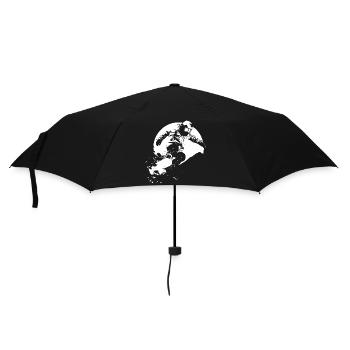 Snowboarder Drawing - Umbrella (small) - black - Front