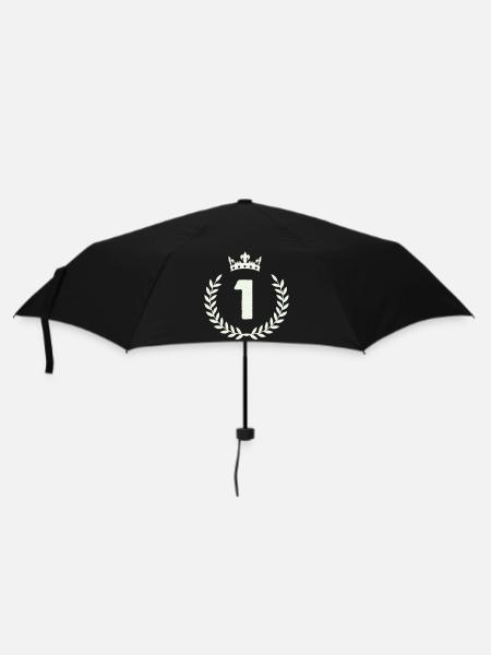 Siegerkranz Nummer Eins - Regenschirm (klein) - Schwarz