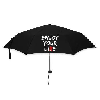 Enjoy Your Lie Street Art Quote Statement - Umbrella (small) - black - Front