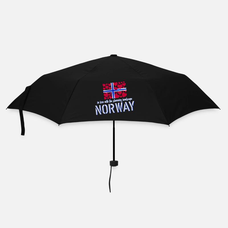Norwegen Norge Norway - Regenschirm (klein) - Schwarz