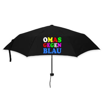 Omas gegen blau - Regenschirm (klein) - Schwarz - Vorne